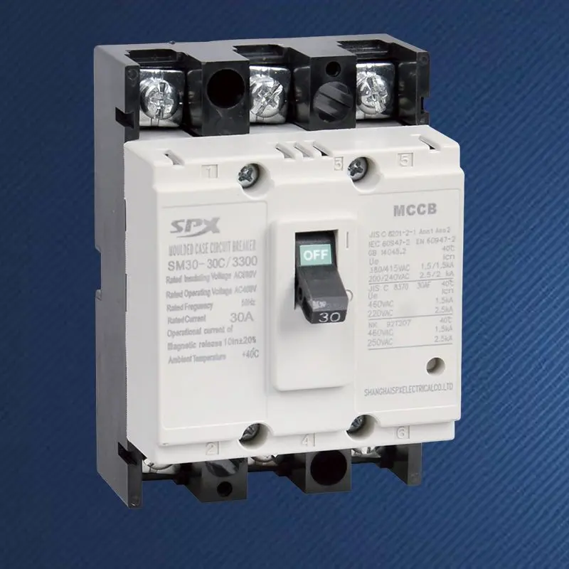 3P 5A 10A 20A stroomonderbreker met gegoten behuizing