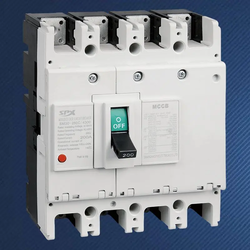 4P 200A stroomonderbreker met gegoten behuizing